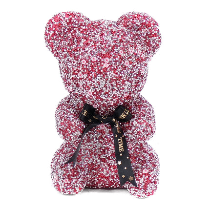 Medvídek červený z mini perliček