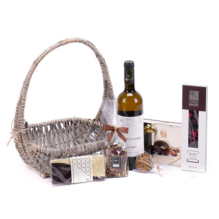 Dárkový proutěný koš Sauvignon