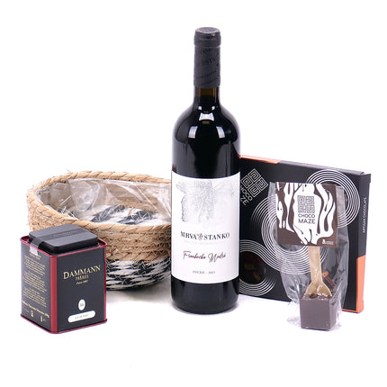 Dárkový ratanový koš Chocomaze