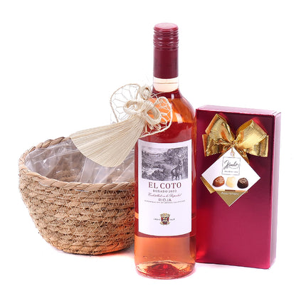 Dárkový proutěný košík anděl