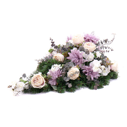 Irigo smuteční slza fialové a bílé květy