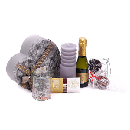 Darčekový box šedé srdce