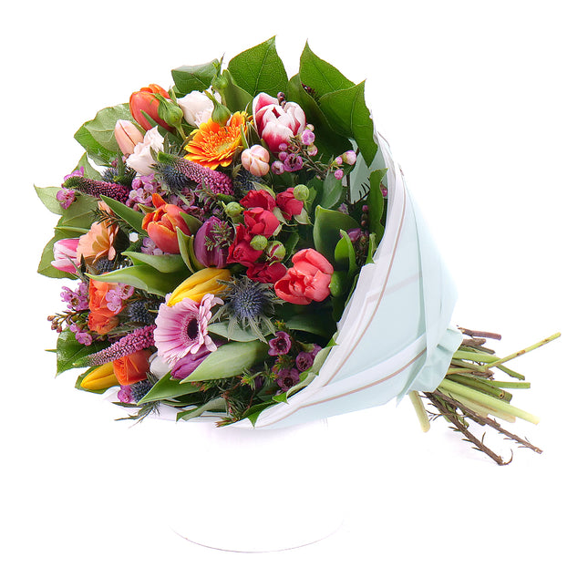 Sweet barevné růže,gerbery a tulipány