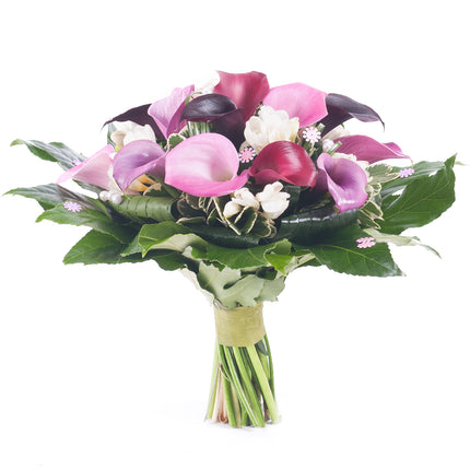 Perla farebné kaly a biele frézie