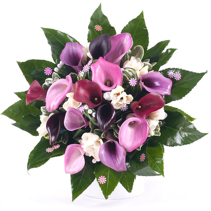 Perla farebné kaly a biele frézie