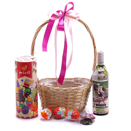 Dárkový proutěný košík kinder joy