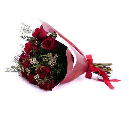 Sweet červené růže a waxflower