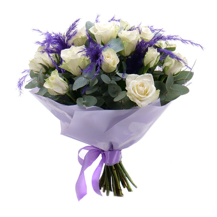 Sweet bílé růže a cortaderia