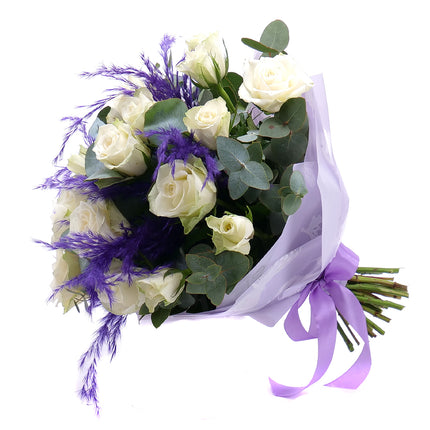 Sweet bílé růže a cortaderia