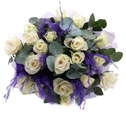 Sweet bílé růže a cortaderia