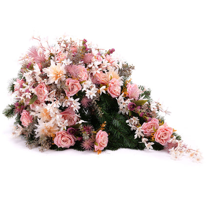 Irigo smuteční slza meruňkové a krémové květiny