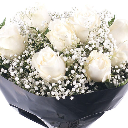 Smuteční kytice krémové růže