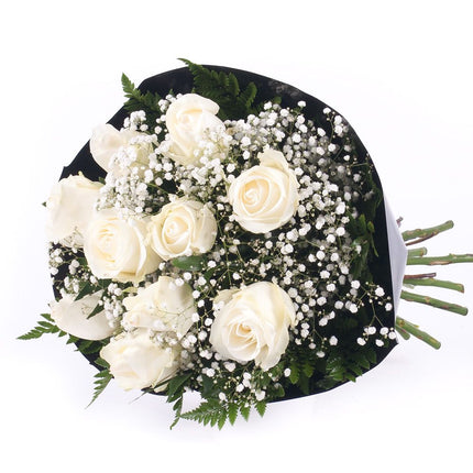 Smuteční kytice krémové růže