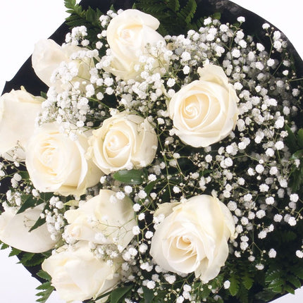 Smuteční kytice krémové růže