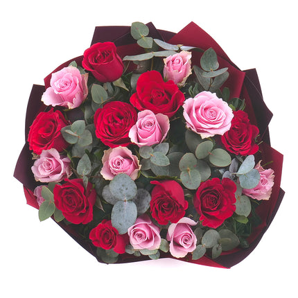 Sweet červené a růžové růže