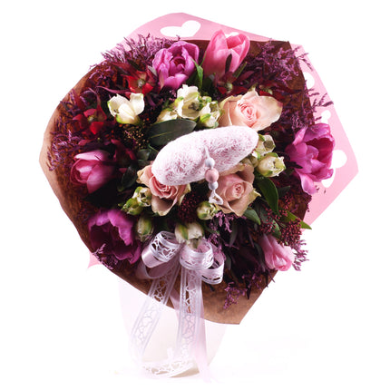 Sweet ružové kvety srdiečka