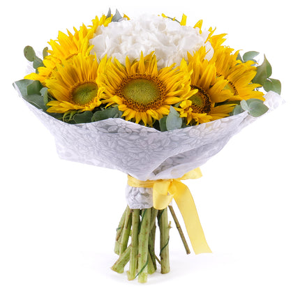 Sweet slunečnice a hortenzie