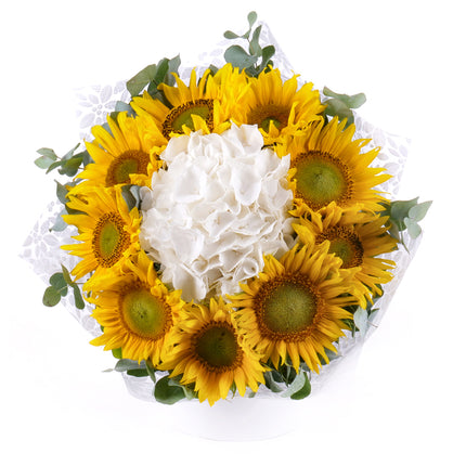 Sweet slunečnice a hortenzie