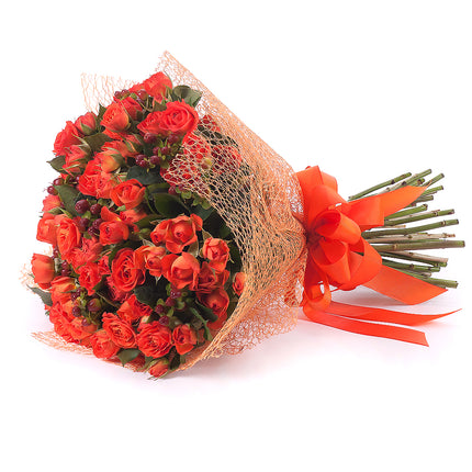 Sweet trsové oranžové růže