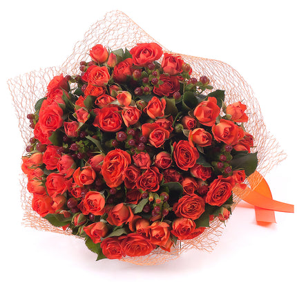 Sweet trsové oranžové růže