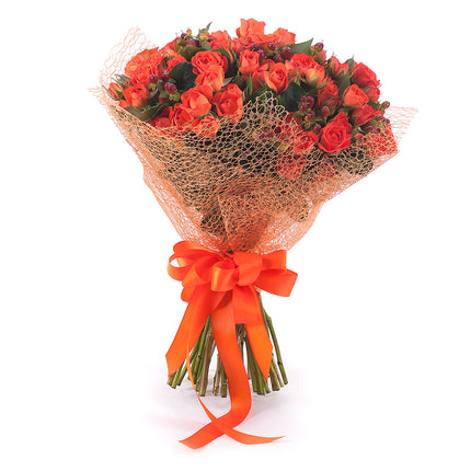 Sweet trsové oranžové růže