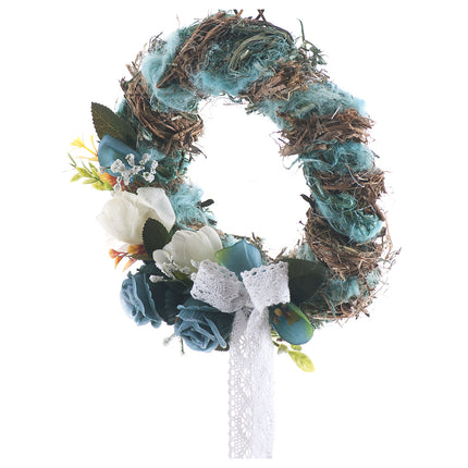 Irigo modrý veniec modré kvety na zavesenie