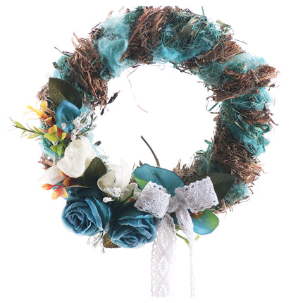 Irigo modrý veniec modré kvety na zavesenie