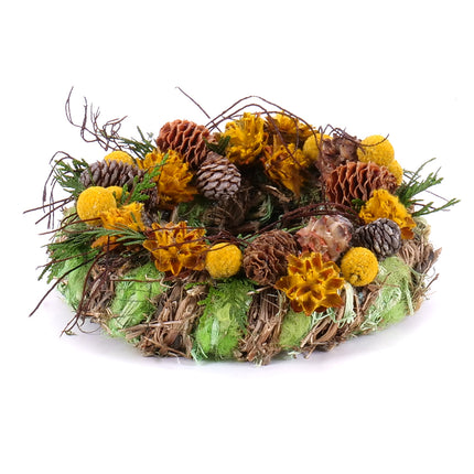 Irigo zelený veniec žlté sušené plody